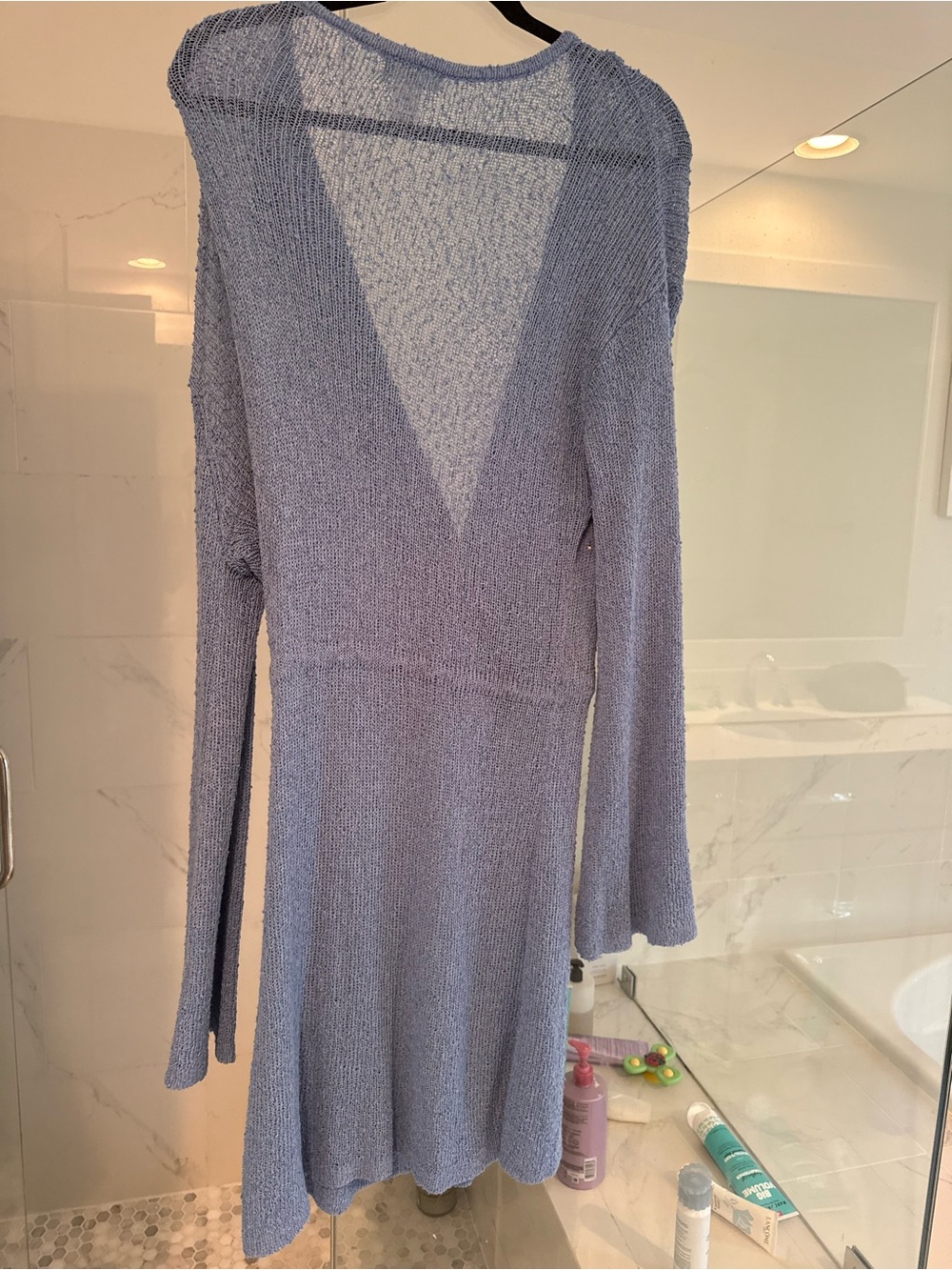 l*space Light Blue Knit Swim Coverup Dress - Picture 5 of 6
